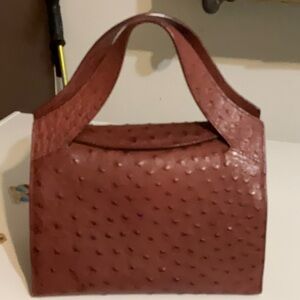 Takechi Mauve brown Ostrich Handbag
